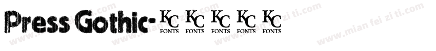 Press Gothic字体转换